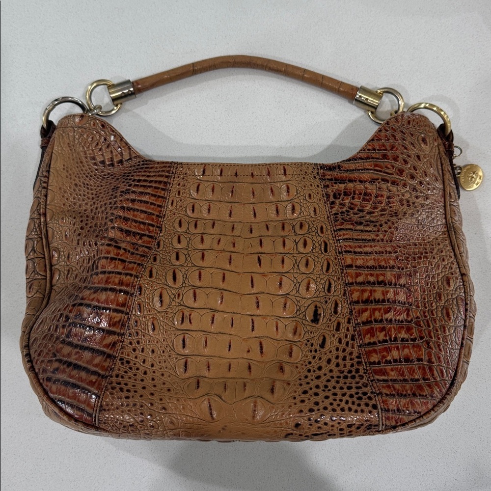 Frye Crocodile Embossed Leather Handbag